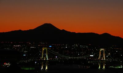 富士山とレインボーブリッジ